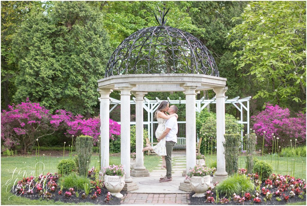 Sayen Gardens Engagement Photos - Tina Elizabeth Photography
