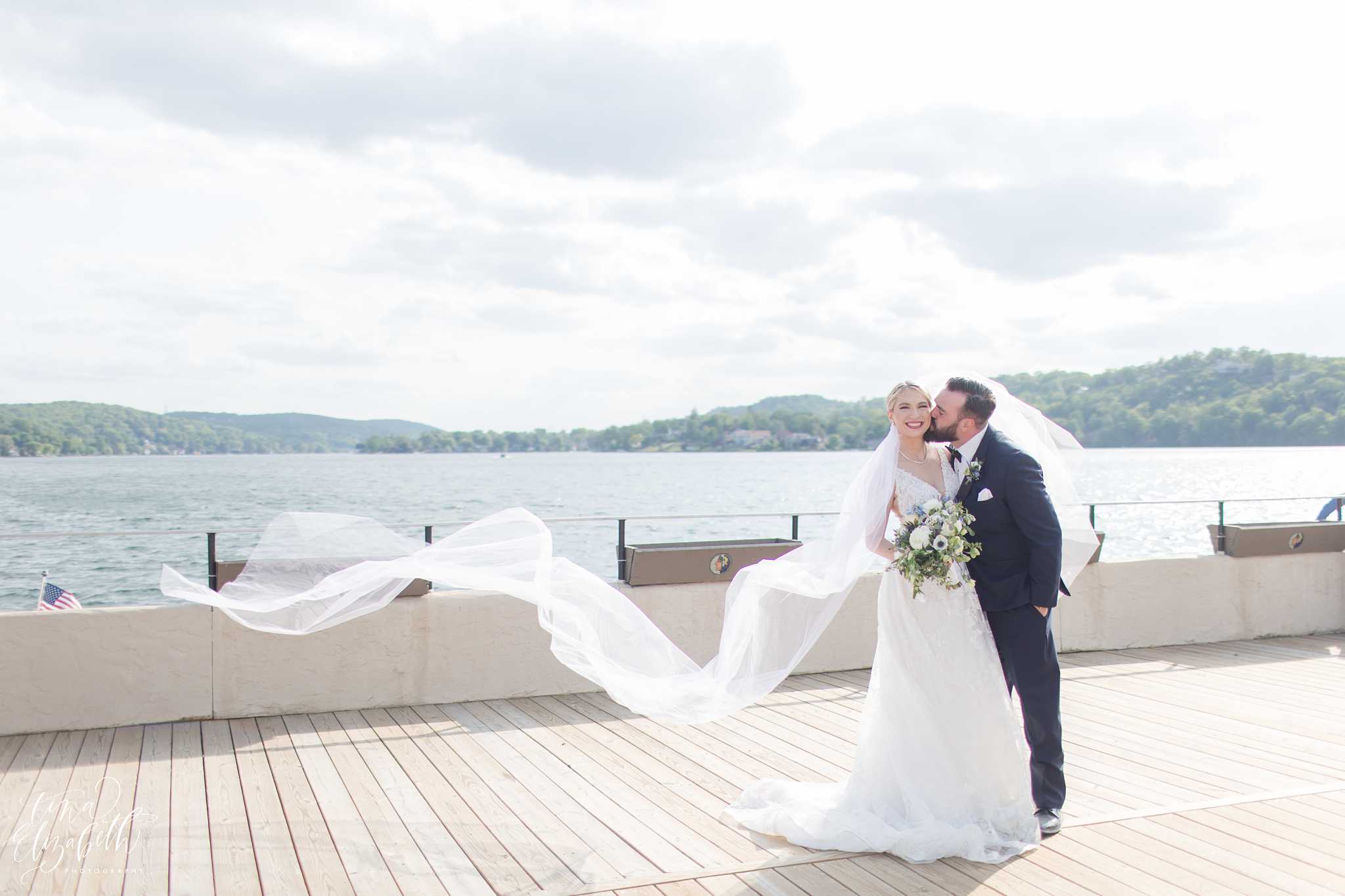 Lake Mohawk Country Club Wedding - Flying Veil Photos - Tina Elizabeth Photography