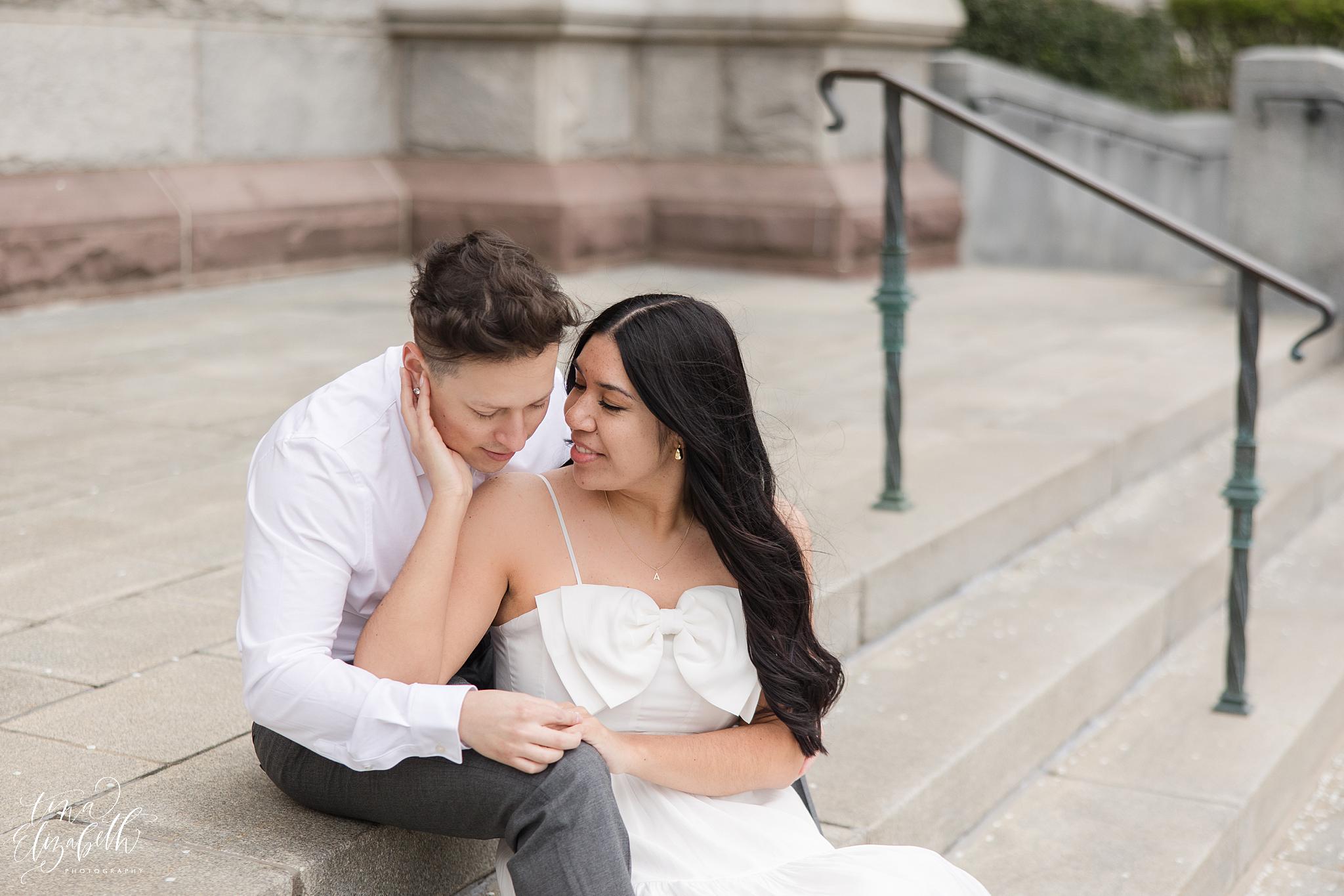Cathedral Basilica of the Sacred Heart Engagement Photos - Tina Elizabeth Photography