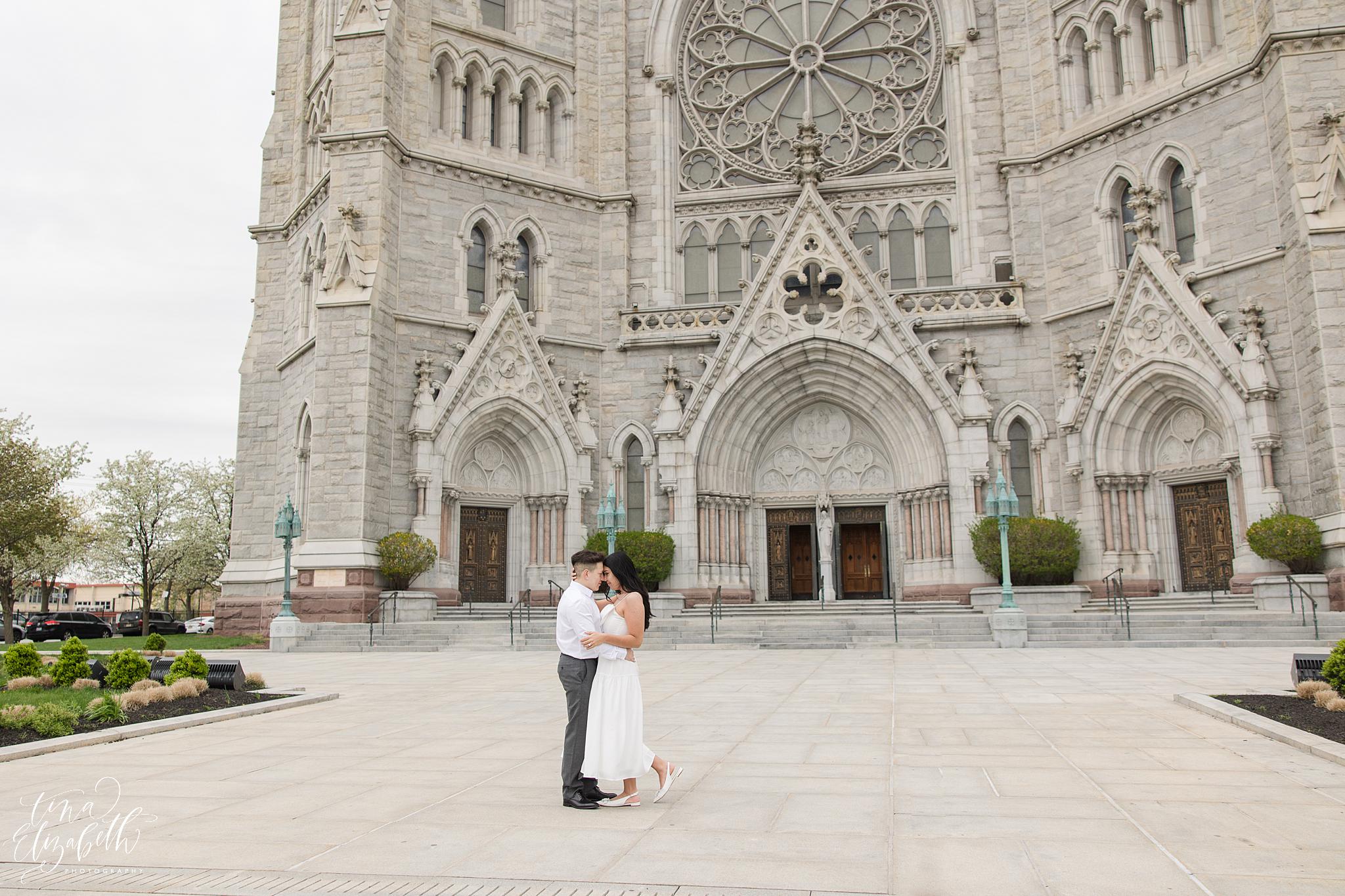 Cathedral Basilica of the Sacred Heart Engagement Photos - Tina Elizabeth Photography