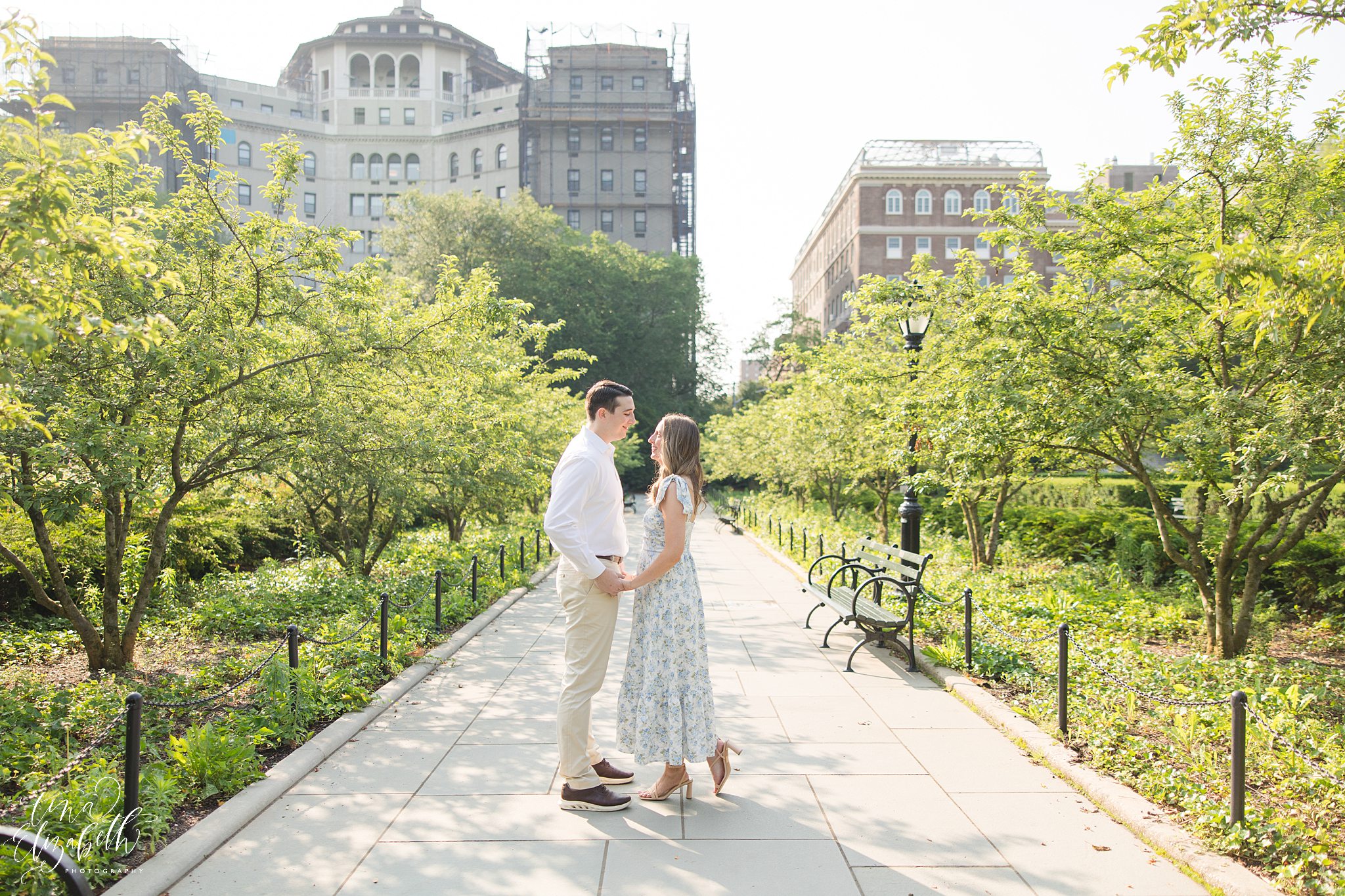 Conservatory Garden Engagement Photos - Tina Elizabeth Photography