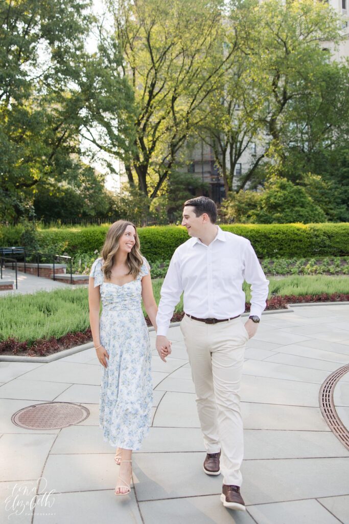 Conservatory Garden Engagement Photos - Tina Elizabeth Photography