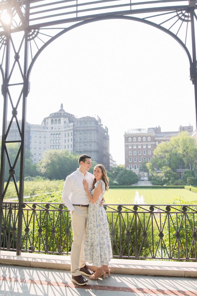 Conservatory Garden Engagement Photos - Tina Elizabeth Photography