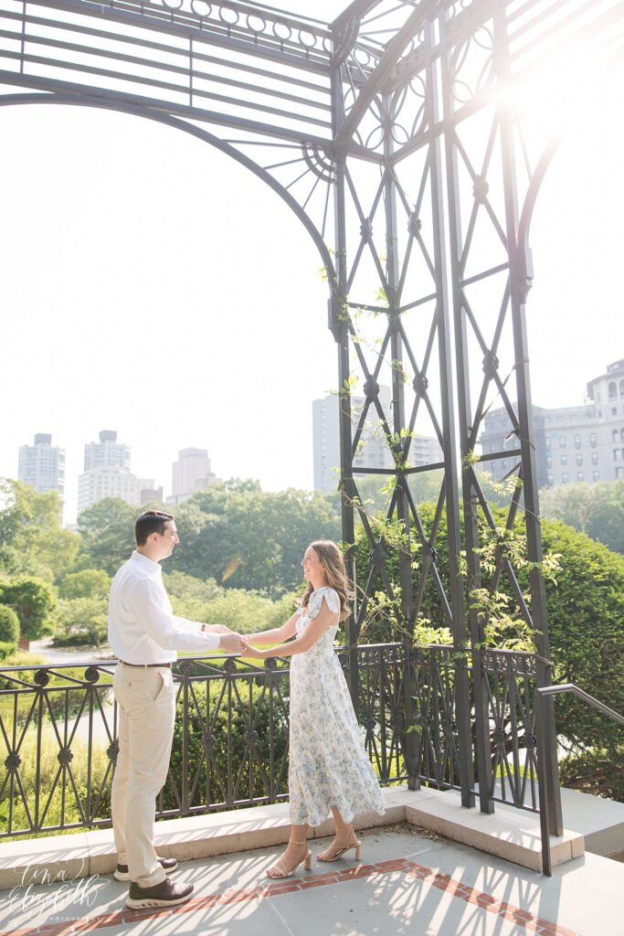 Conservatory Garden Engagement Photos - Tina Elizabeth Photography