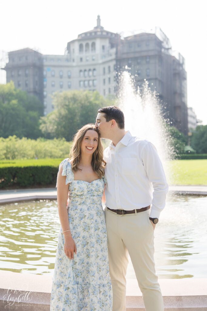 Conservatory Garden Engagement Photos - Tina Elizabeth Photography