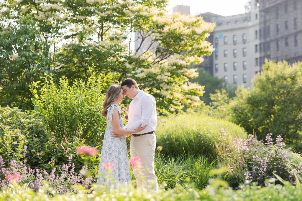 Conservatory Garden Engagement Photos - Tina Elizabeth Photography