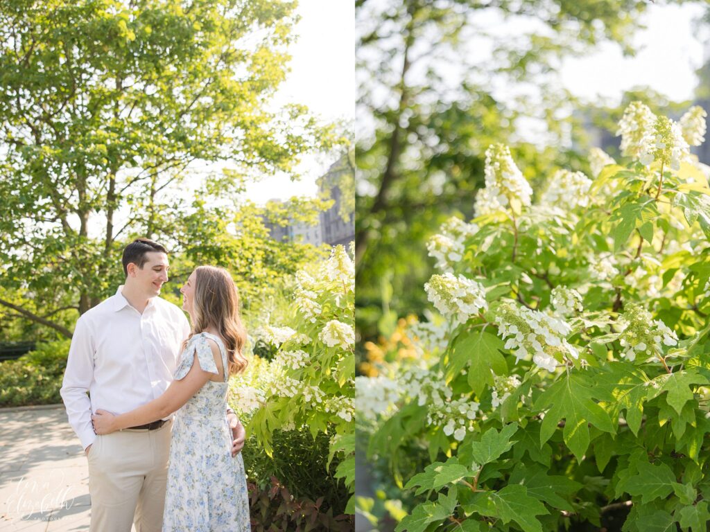 Conservatory Garden Engagement Photos - Tina Elizabeth Photography