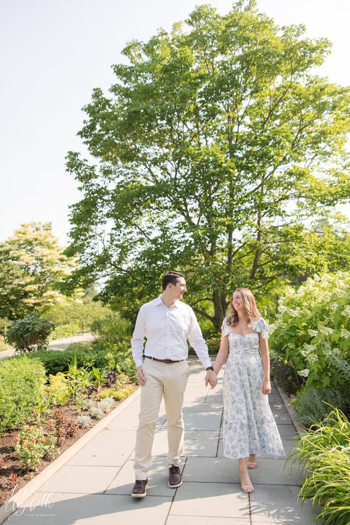 Conservatory Garden Engagement Photos - Tina Elizabeth Photography